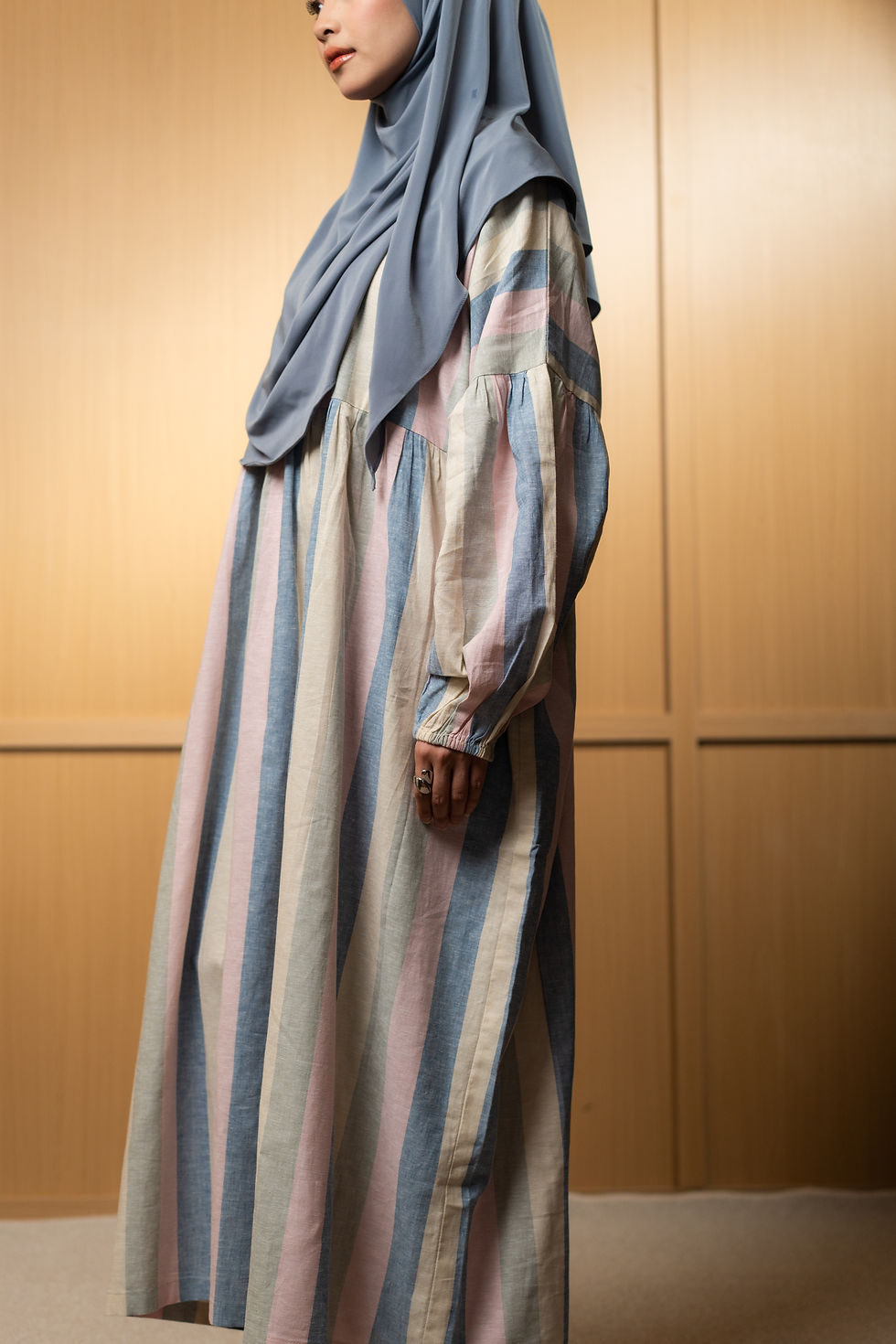 Thumbnail: Willow Linen Midi Dress in Seaside Cottage