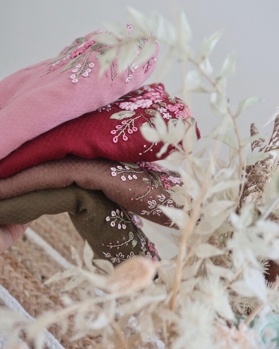 Thumbnail: Afiya Embroidered Floral Scarf Series