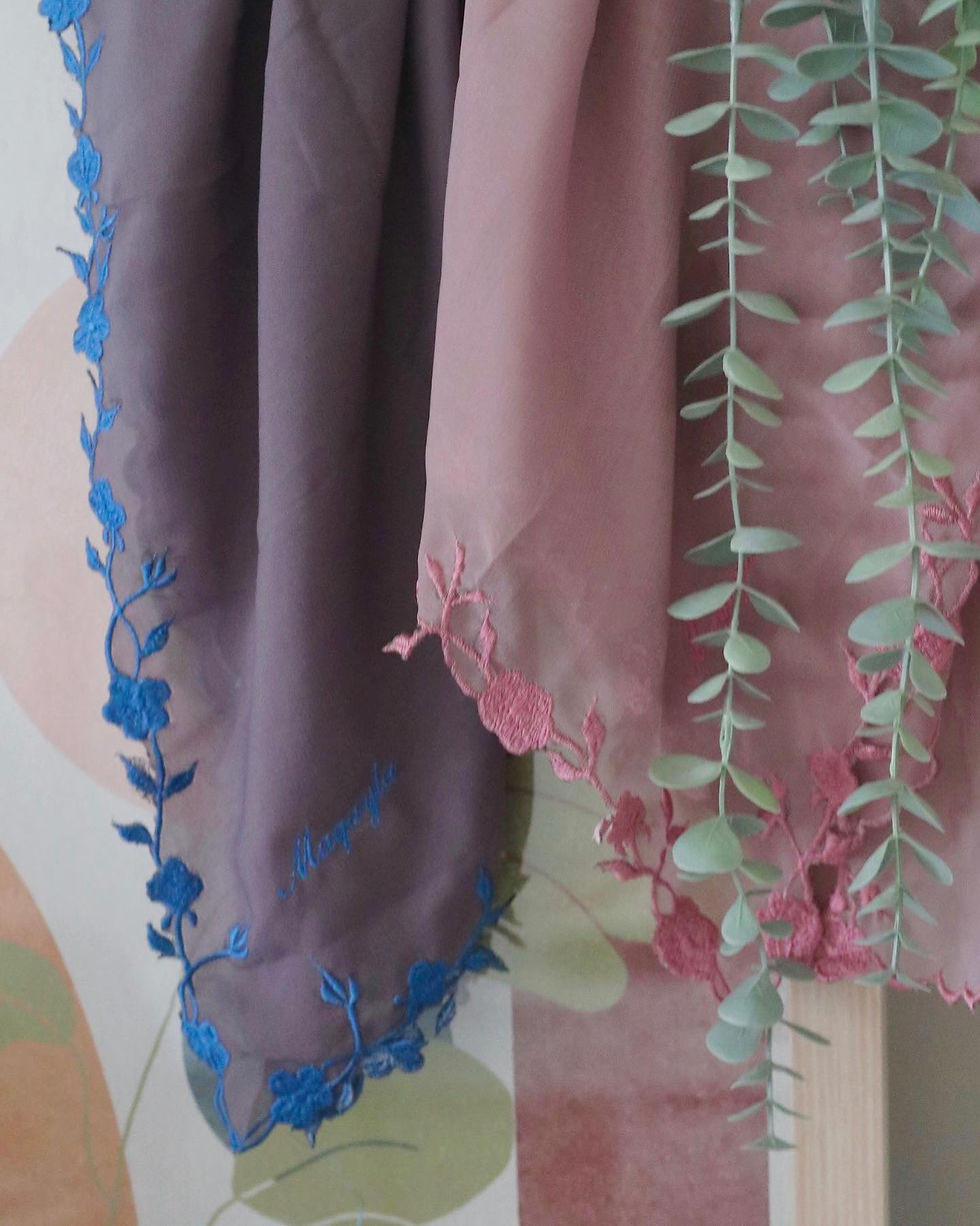 Thumbnail: Ainaa Embroidered Border Scarf Series