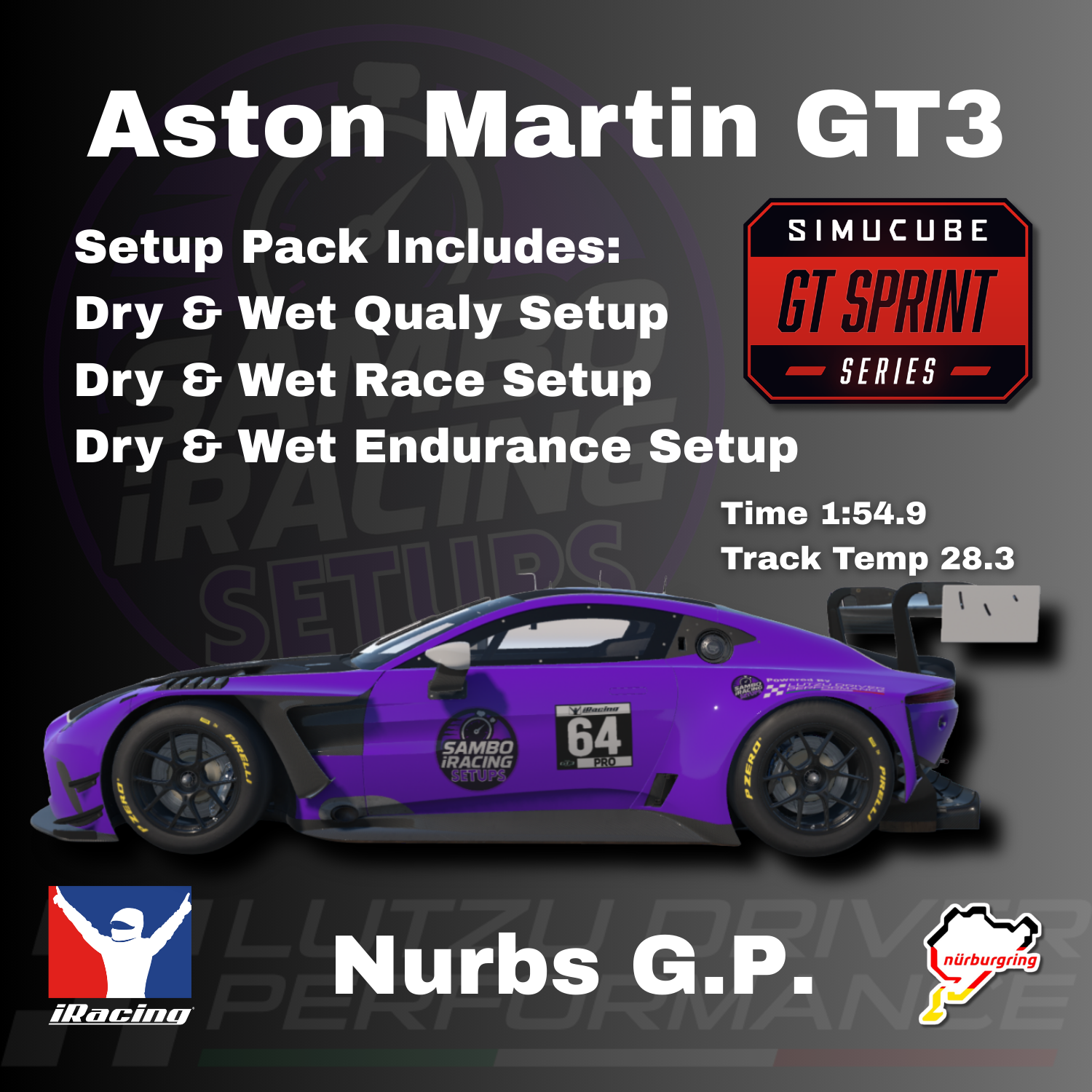 Aston Martin GT3 Nurburgring GP iRacing Setups