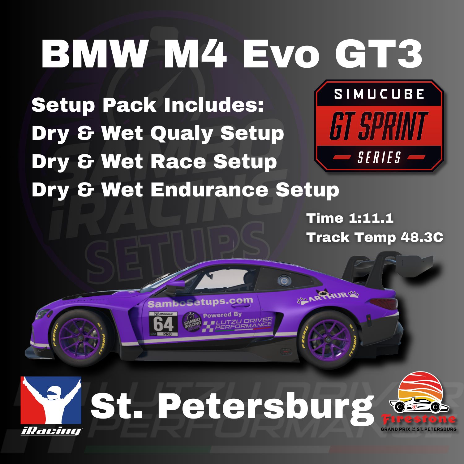 BMW M4 GT3 EVO St Petersburg iRacing Setups