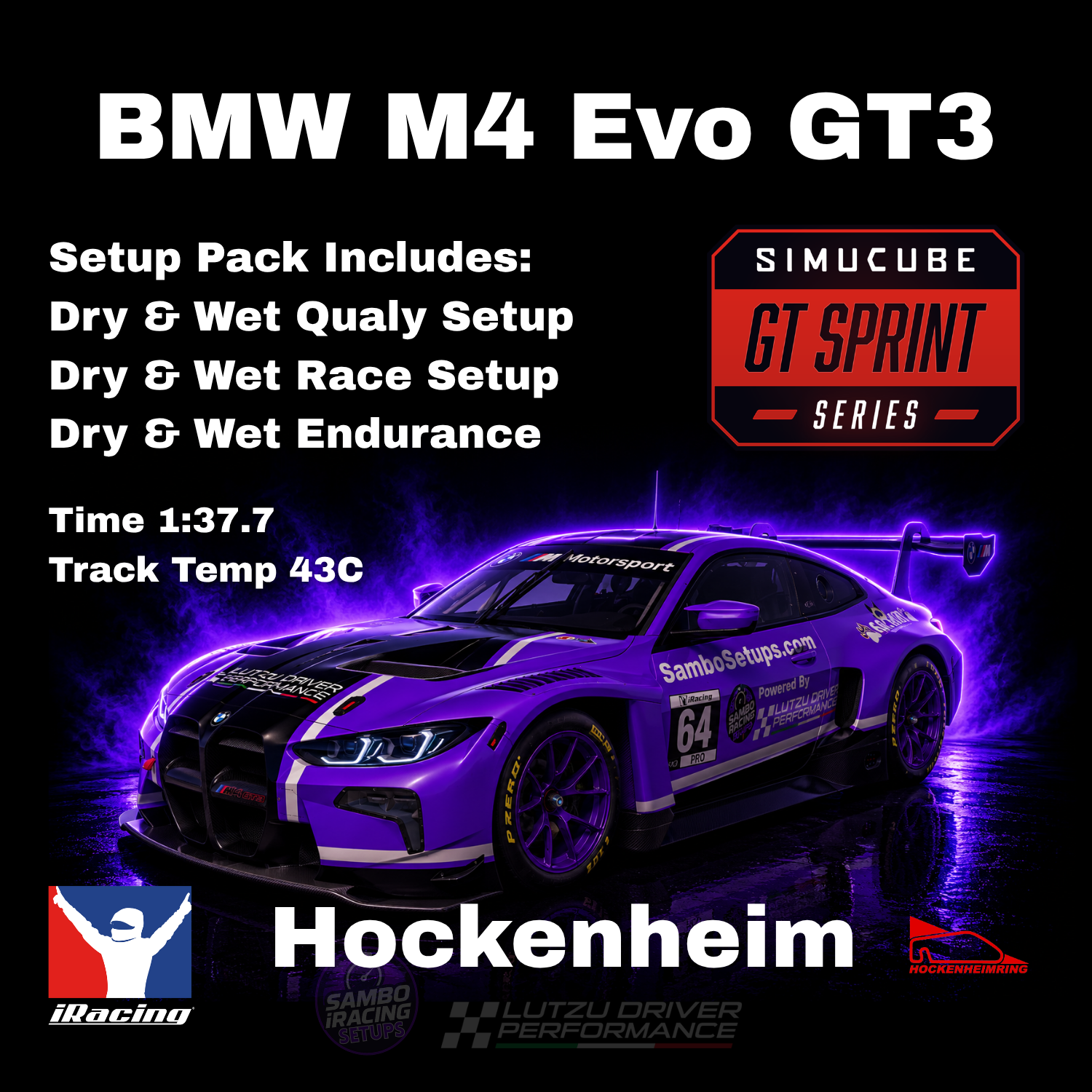 BMW M4 GT3 Hockenheim iRacing Setups