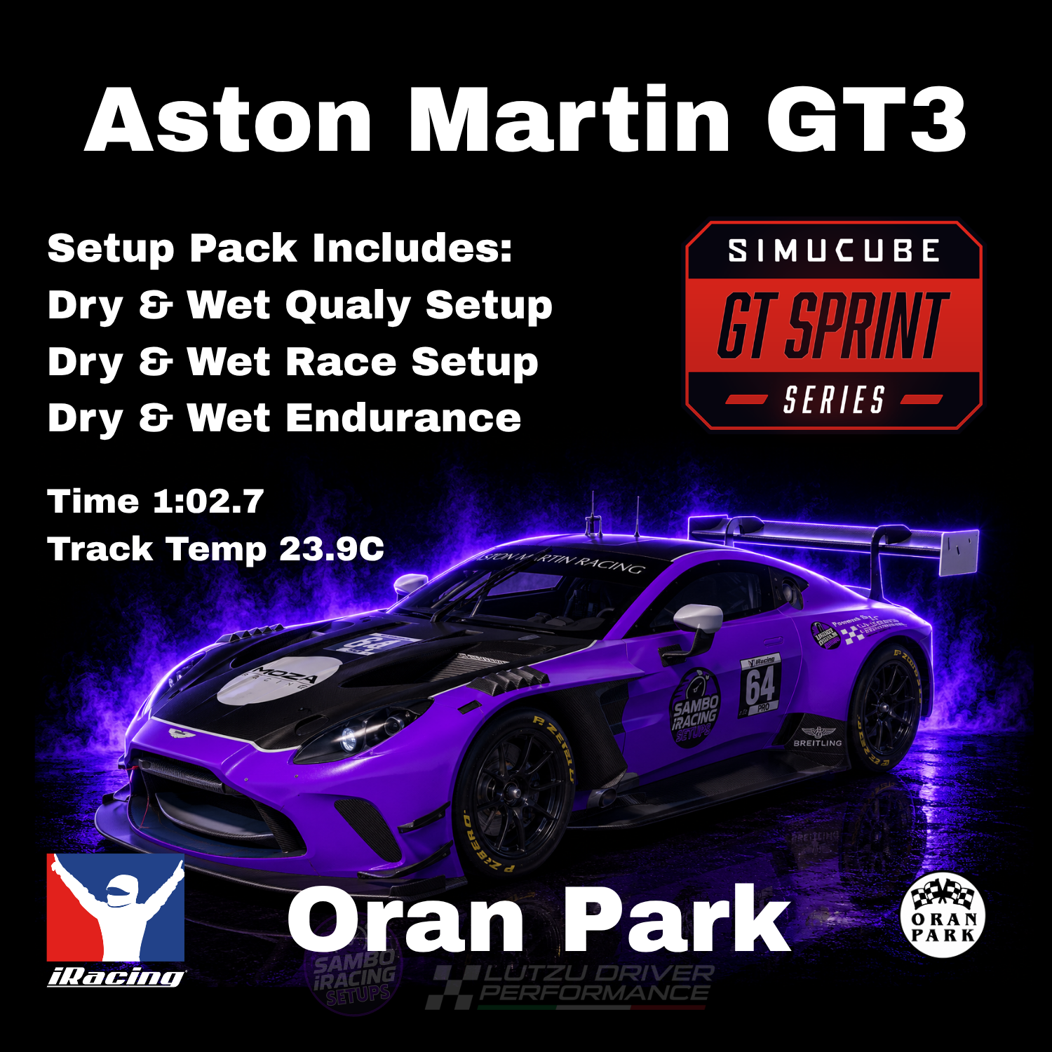 Aston Martin GT3 Oran Park iRacing Setups