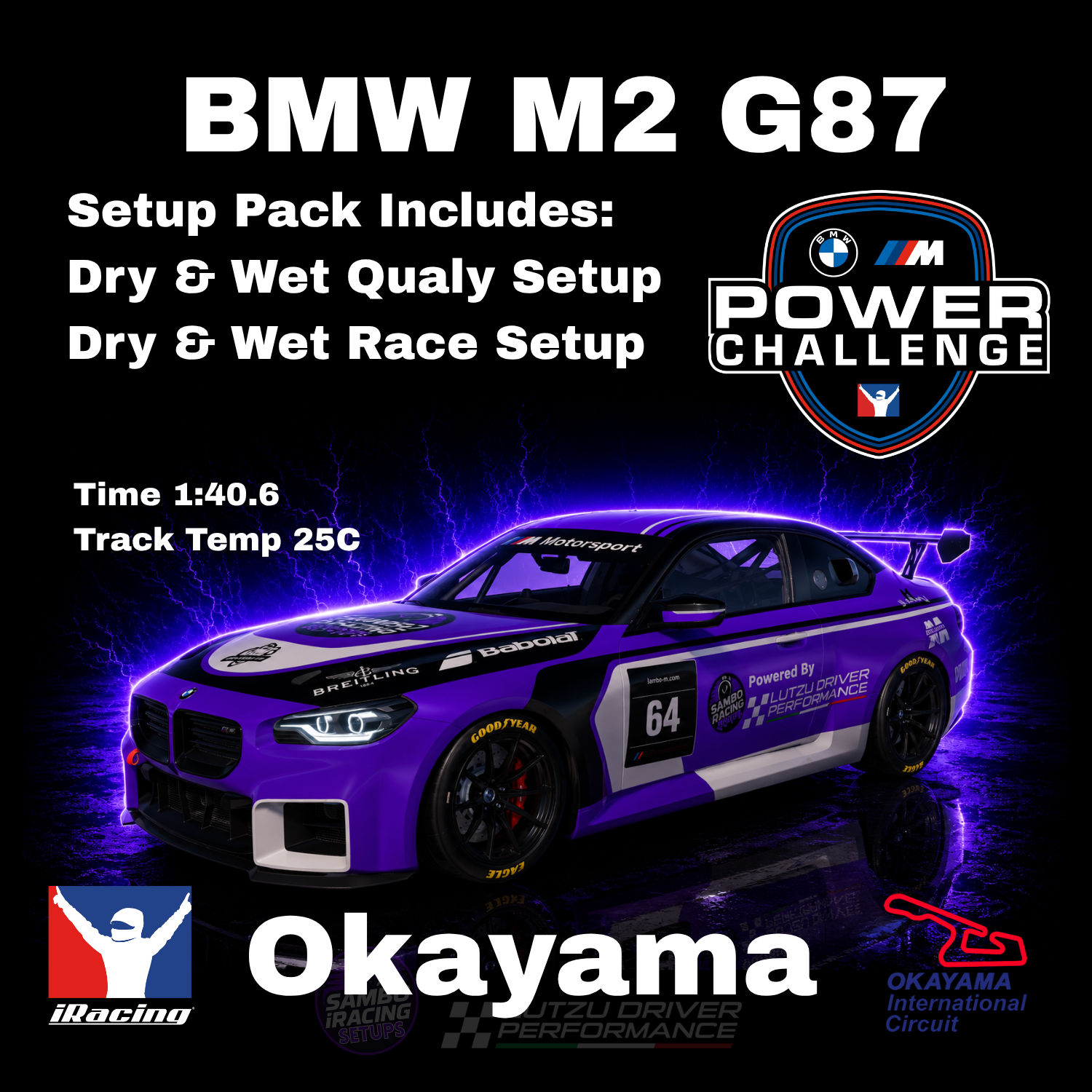 BMW M2 Racing MPower Okayama iRacing Setups