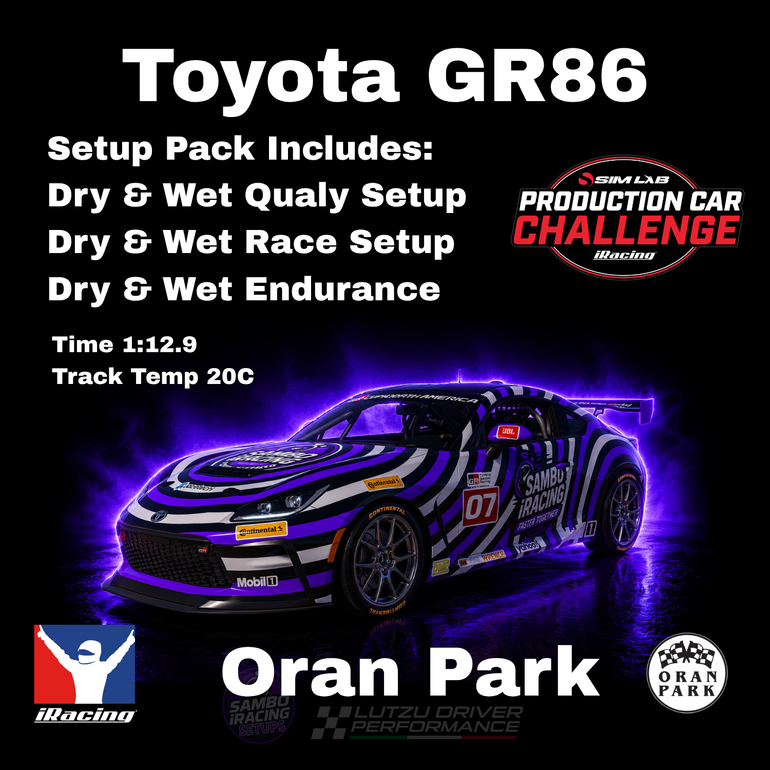 Toyota GR86 Oran Park iRacing Setup