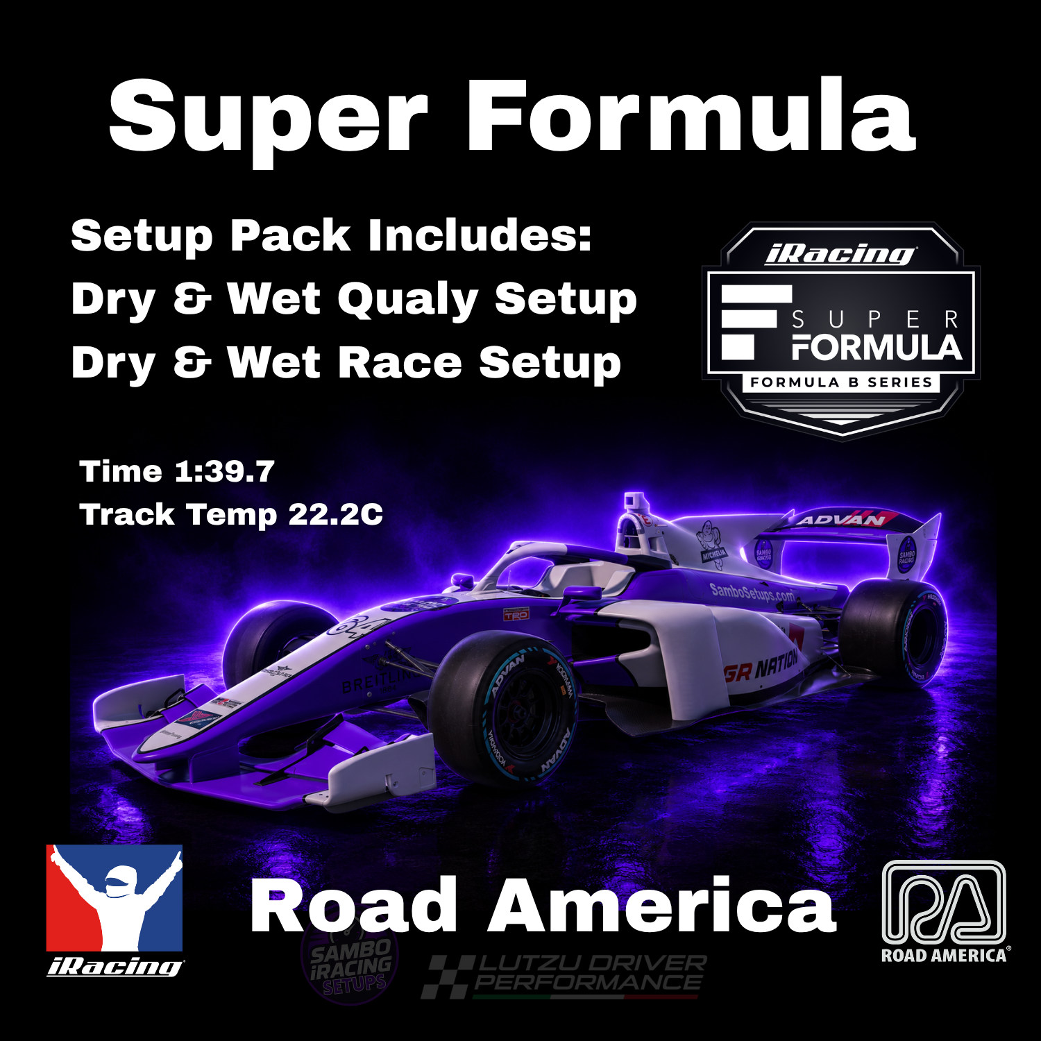Super Formula Road America iRacing Setups
