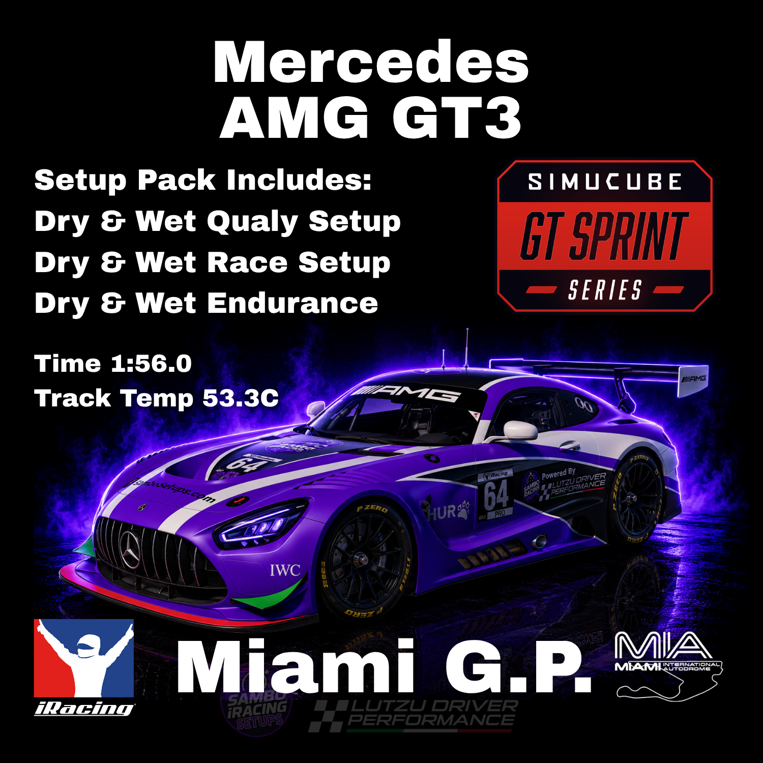 Mercedes-AMG GT3 Miami G.P. iRacing Setups