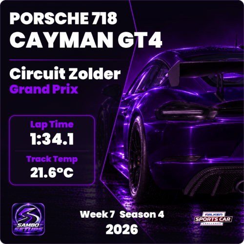 Porsche 718 Cayman GT4 Zolder G.P. iRacing Setup
