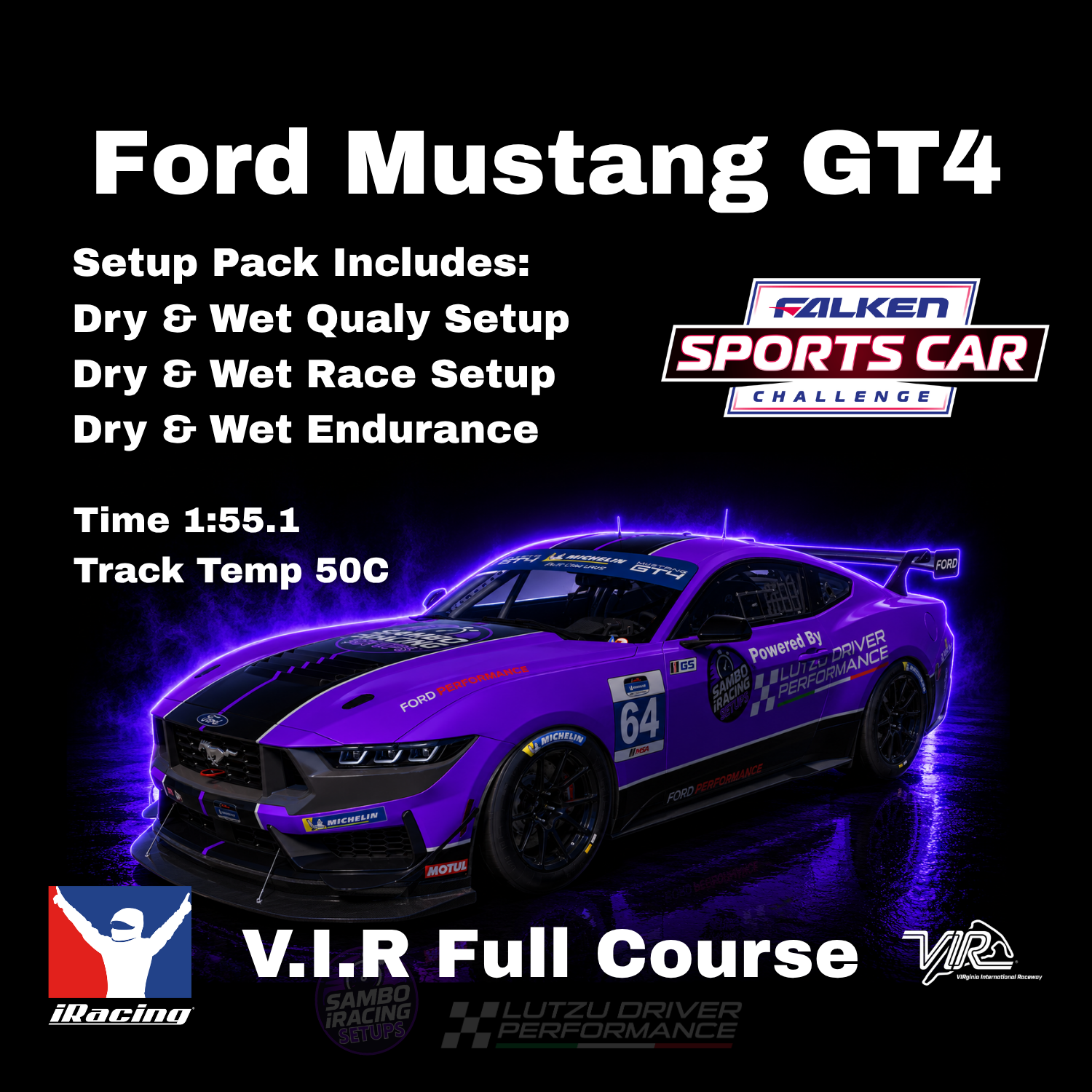 Ford Mustang GT4 Virginia Full iRacing Setup