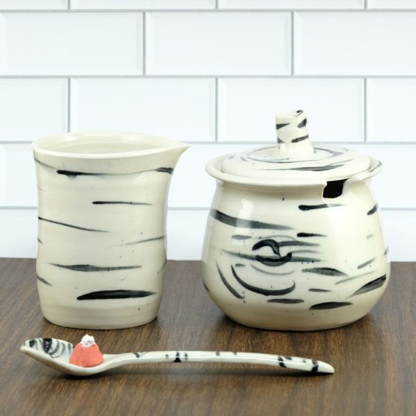 White Birch Coffee Set