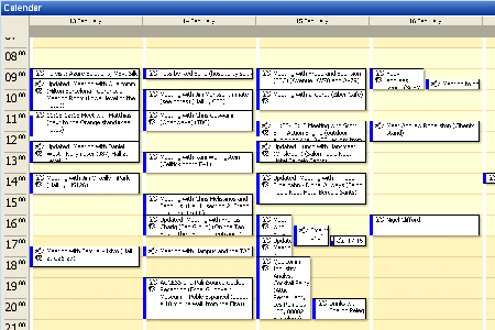 My calendar this week..