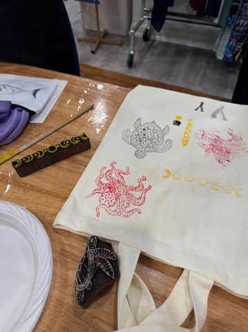 block printing workshop Waikiki