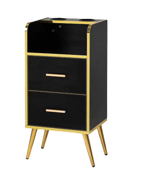 Friseurwagen Trix Schwarz Gold