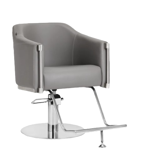 Friseurstuhl Burgos Silber