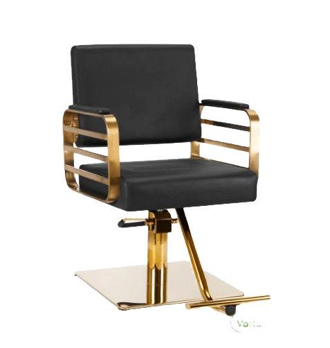 Friseurstuhl Avila Schwarz Gold
