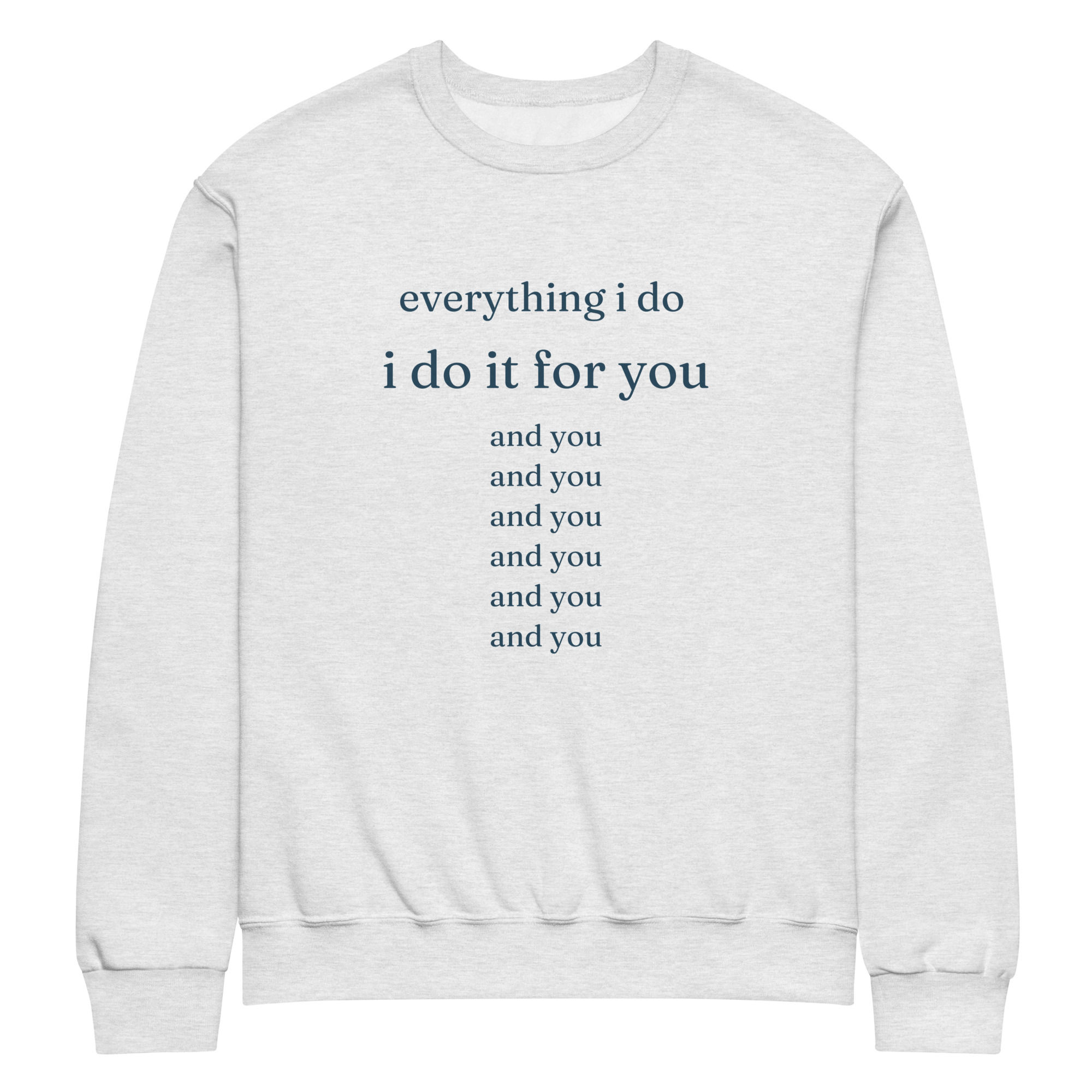 Crew neck sweatshirt Everything White, Gray