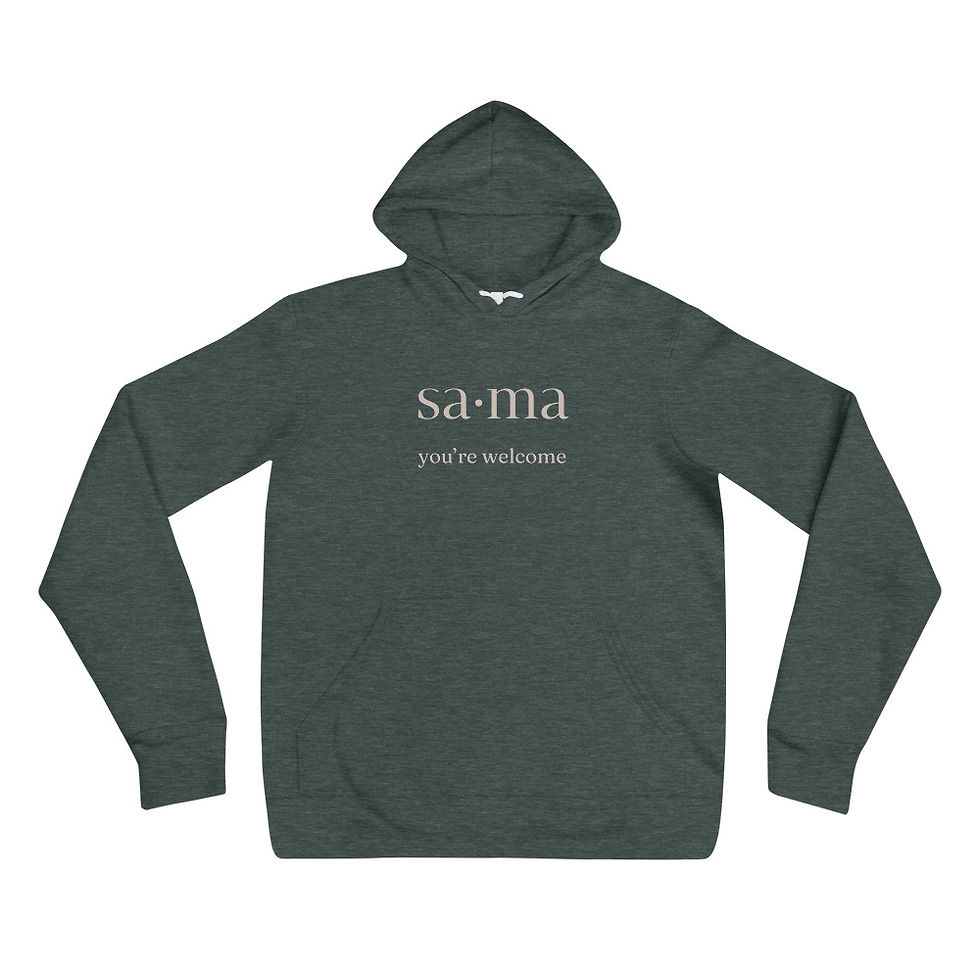 Thumbnail: Unisex hoodie You're Welcome Black, Blue, Green