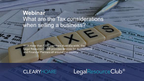 Webinar: What are the tax considerations when selling a business?