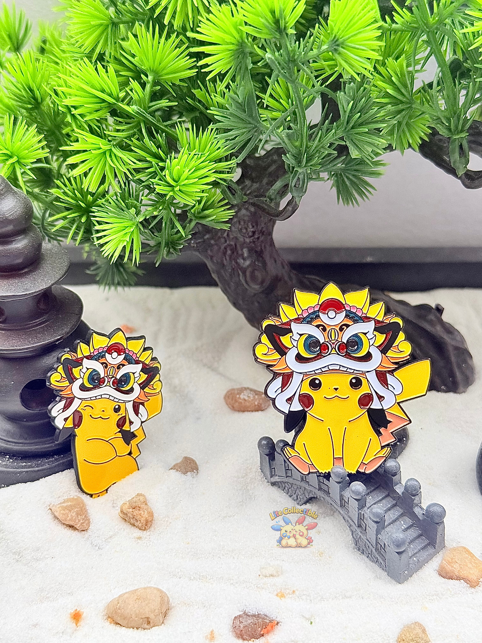 Thumbnail: Pokémon Pikachu wearing a traditional Lion Dance custume (set of 2)