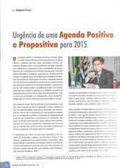 Urgência de uma agenda positiva e propositiva para 2015