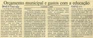 Orçamento municipal e gastos com a educação