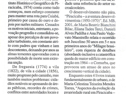 Cinco livros sobre Piracicaba