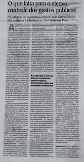 O que falta para o efetivo controle dos gastos públicos