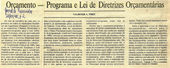 Orçamento-Programa e Lei de Diretrizes Orçamentárias