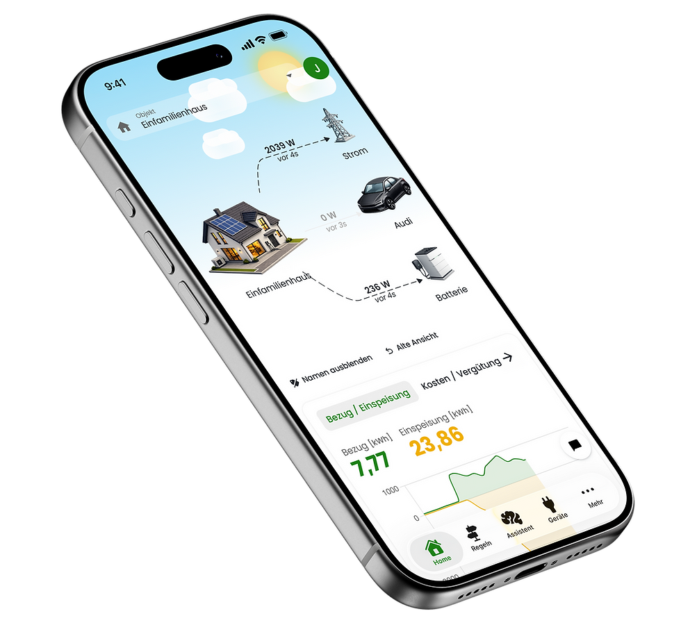 Mockup Zählerfreunde App auf Smartphone