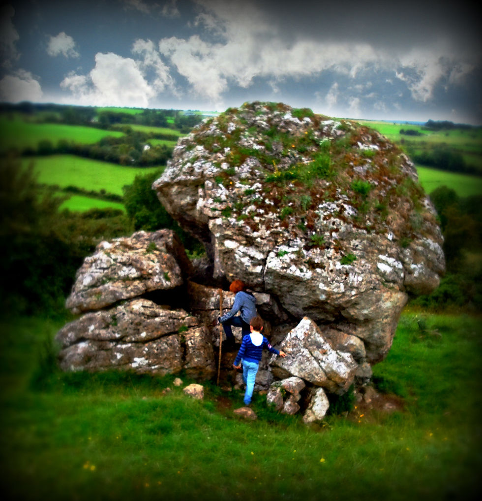 The cat stone at Uisneach, said to mark the very centre of Ireland.