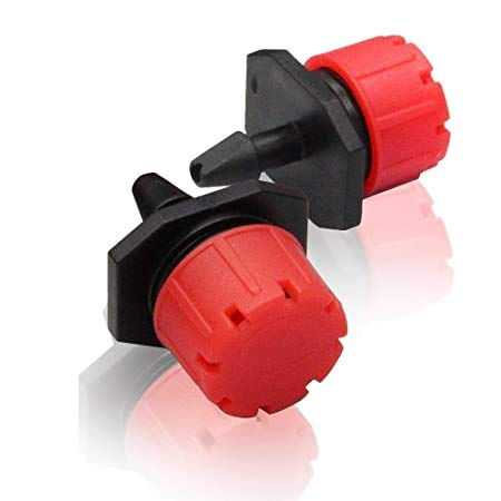 Adjustable Irrigation Dripper (500 Pieces, Red, Black)Adjustable Dripper Or Emit