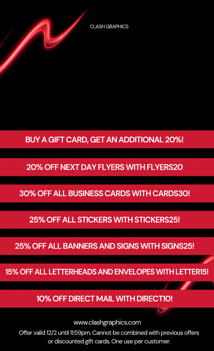 Black and Red Modern Black Friday Super Sale Postcard (5.5 x 8 in).gif