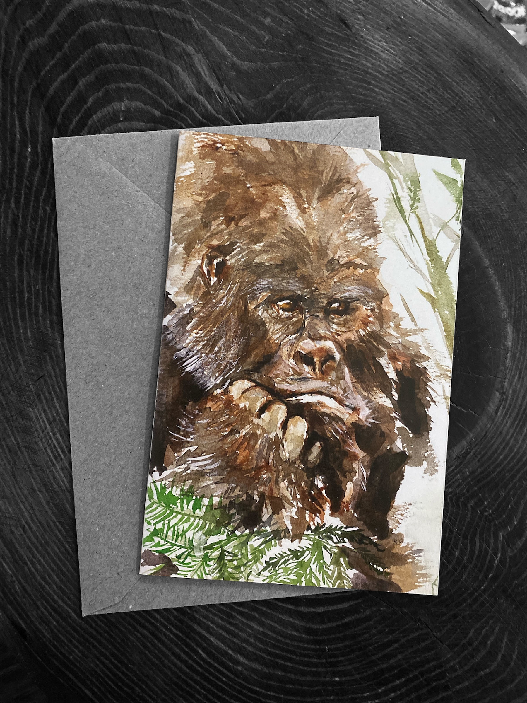 Gorilla Greeting Card