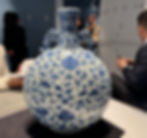 A Blue and White 'Flowers of the Four Seasons' Moon Flask from the Yongzheng Period at Christie's Hong Kong from the Tianminlou Collection