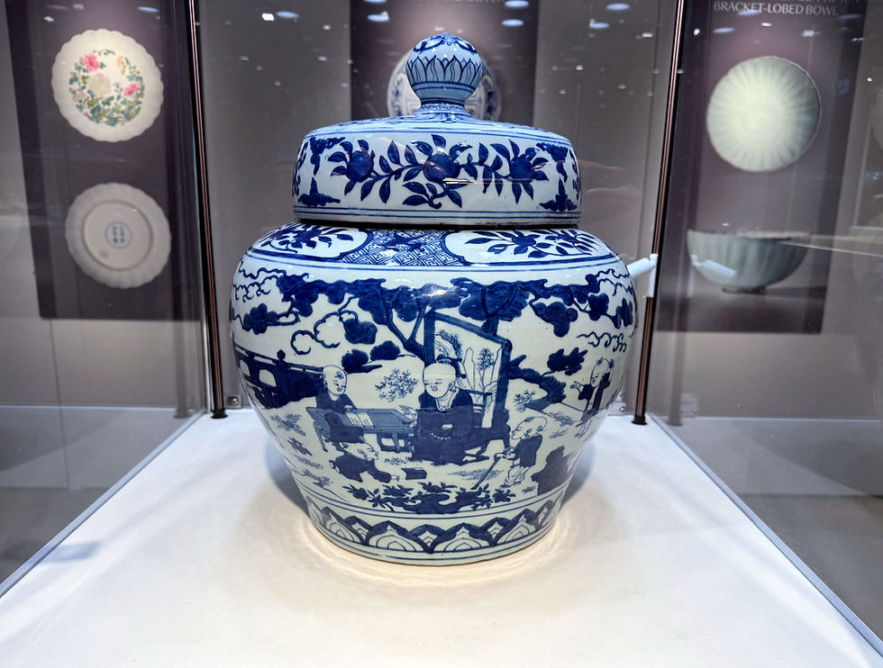 A large and rare Chinese blue and white boys jar and cover with Jiajing mark and period featured at Bonhams New York for Asia Week in September 2025