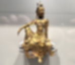 Chinese Yuan Dynasty gilt bronze seated Guanyin from the Avery Brundage Collection at the Asian Art Museum in San Francisco