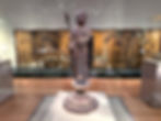 A Japanese wood figure of a standing Jizō Bosatsu, dating to the 13th Century of the Kamakura period (1185-1333) at the Princeton University Art Museum