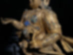 Detail of the Chest Plate of a Large Tibetan Densatil Monastery Gilt Copper Figure of Virupaksha at Bonhams Hong Kong
