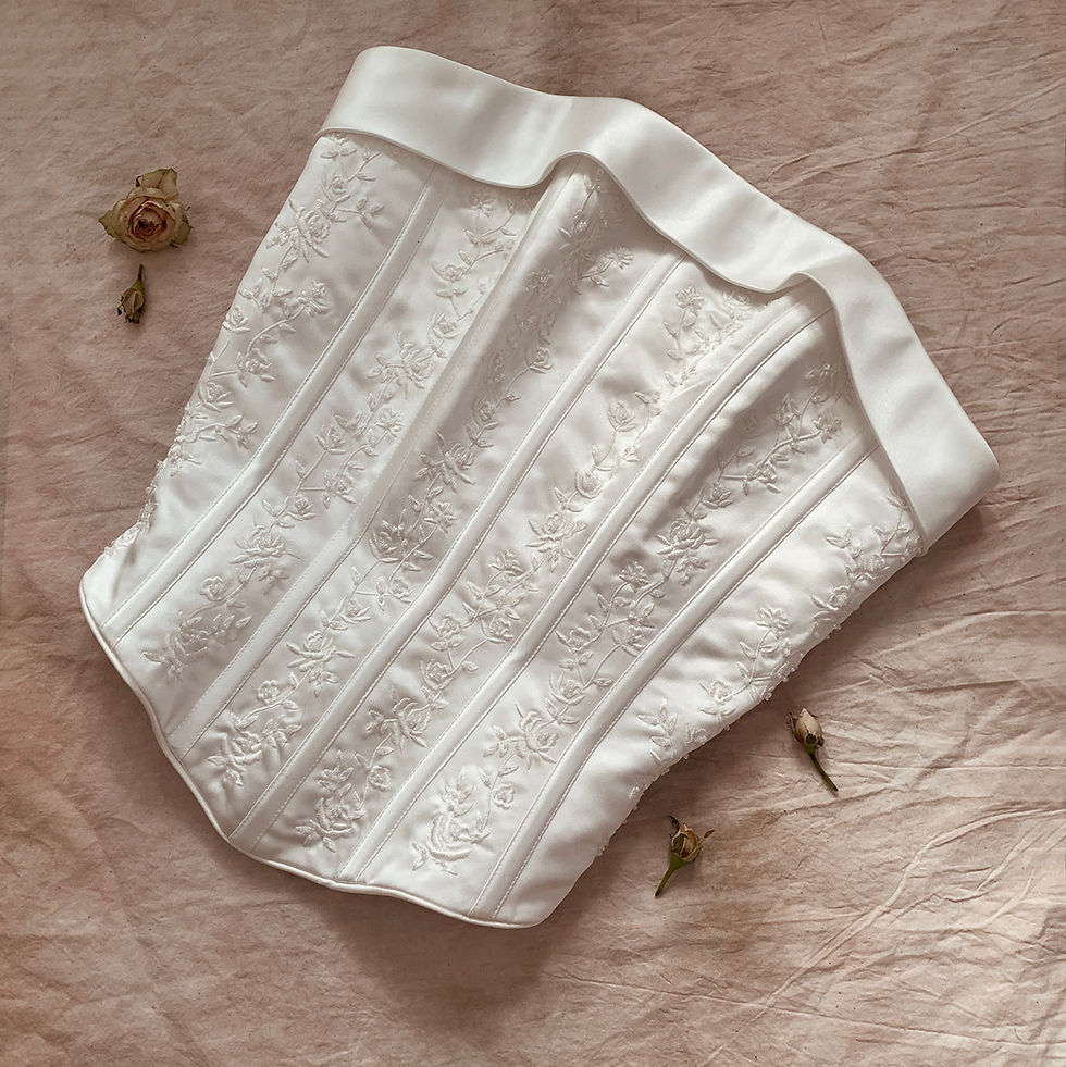 White flowers corset S
