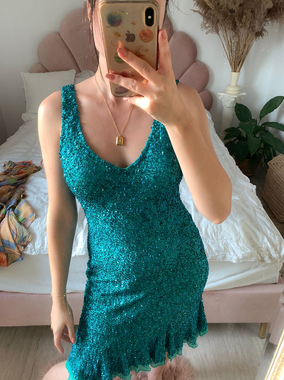 Thumbnail: Evening vintage dress - silk