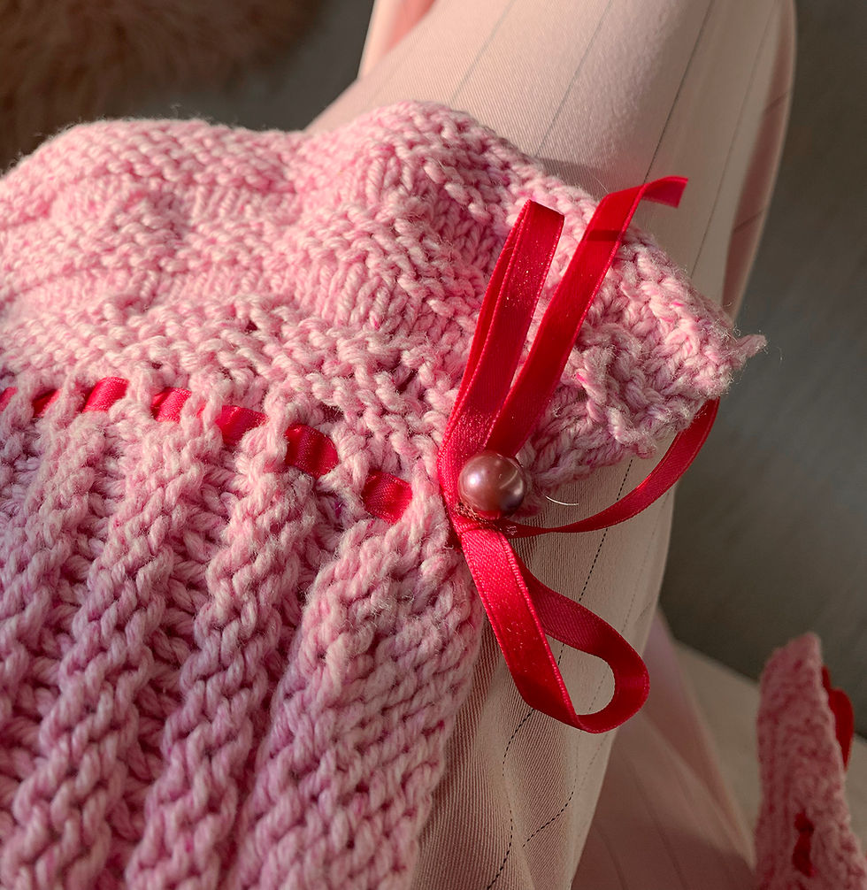 Thumbnail: Pink handmade ribbon