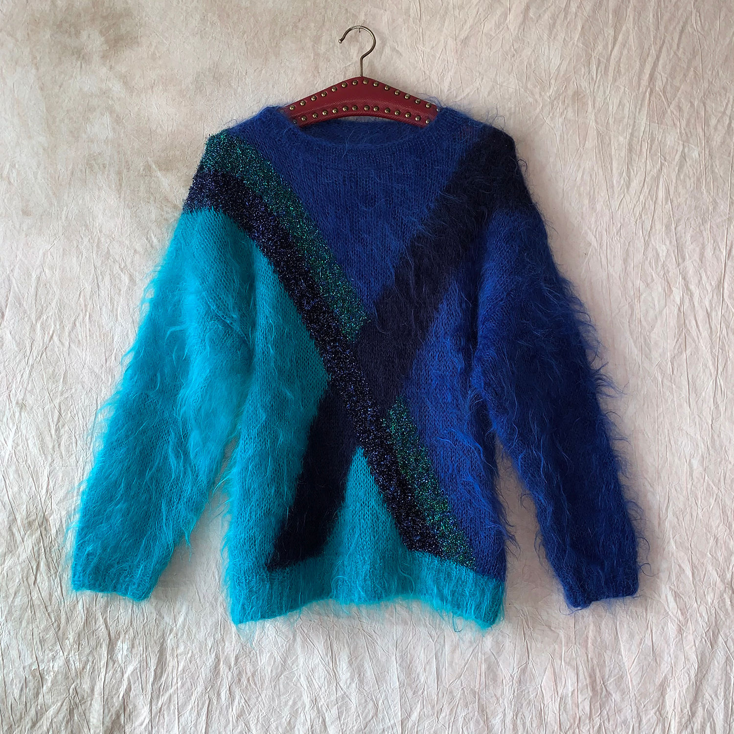 Geometrical mohair handmade