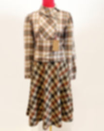 Cotton shirt + wool skirt