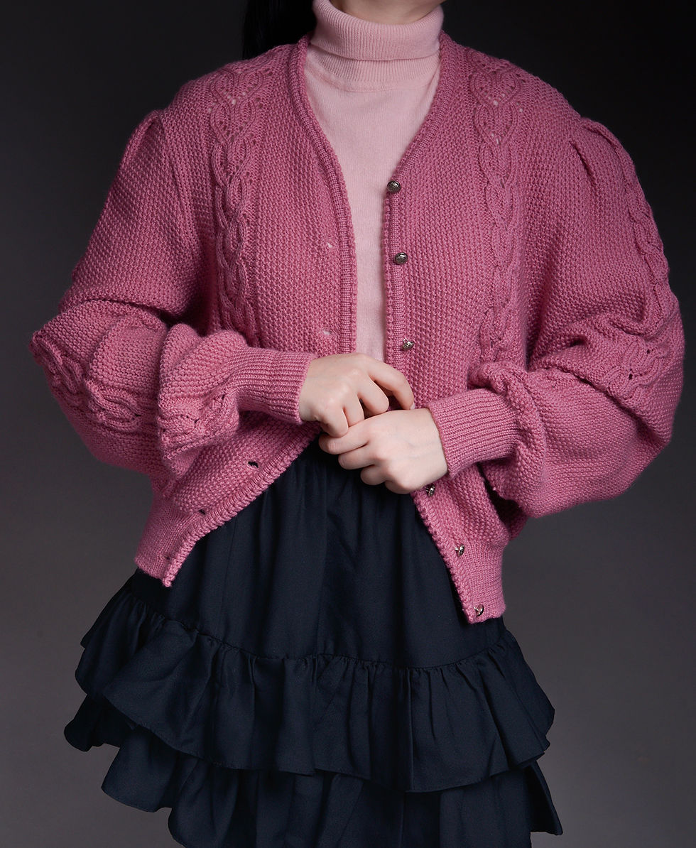 Thumbnail: puff pink - handmade wool