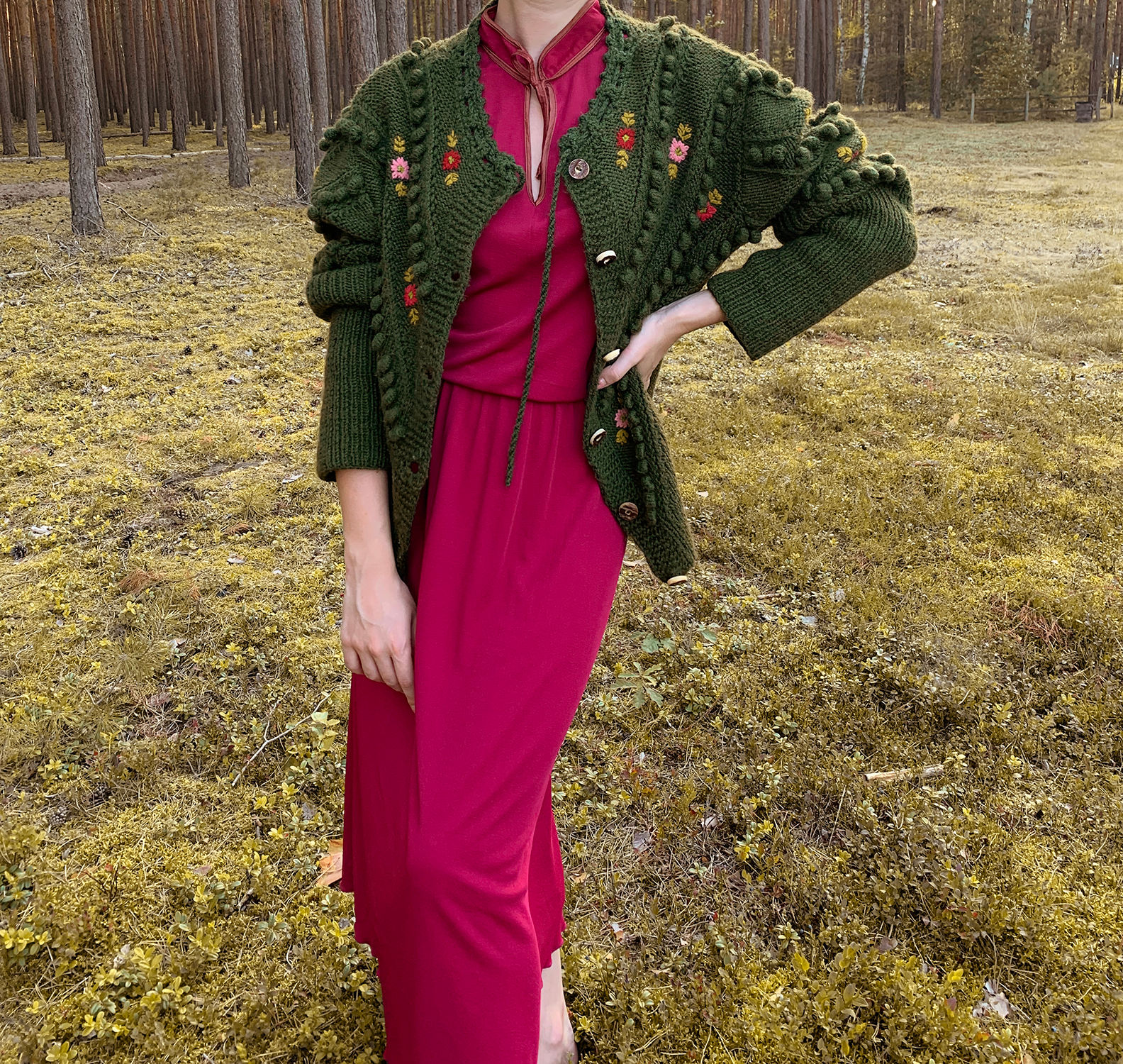 Flower green handmade