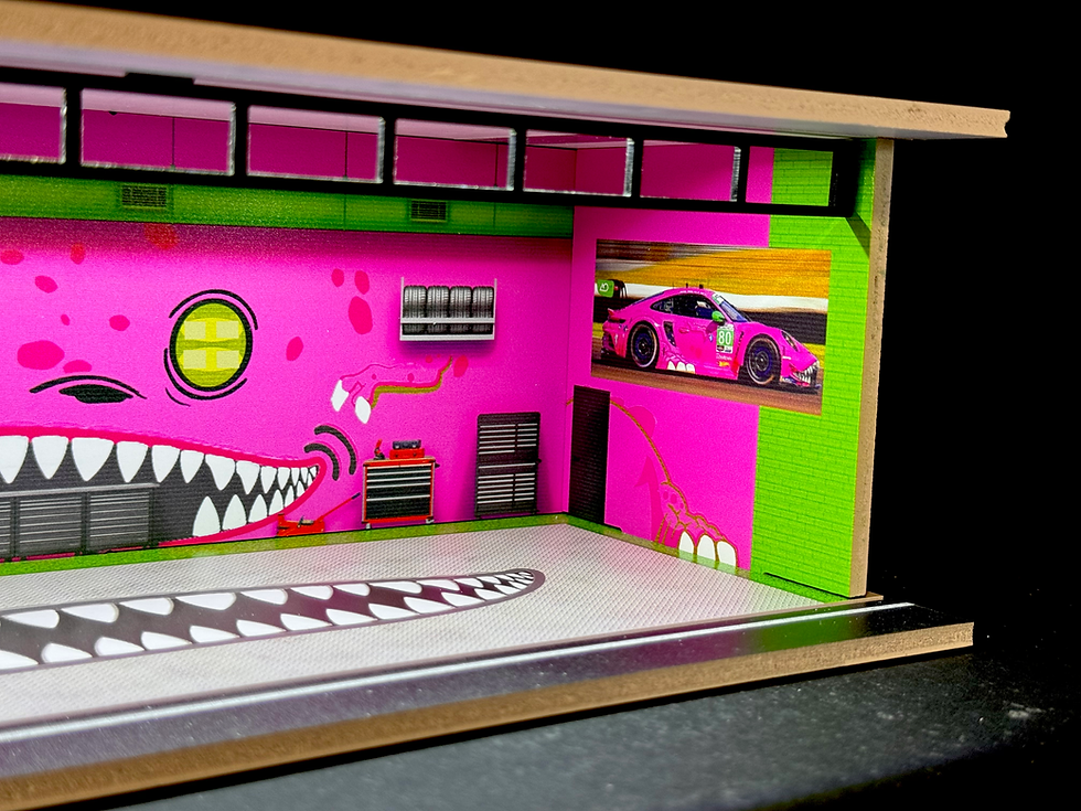 Thumbnail: Rexy + Roxy Porsche Combo Themed LED Diroama Display