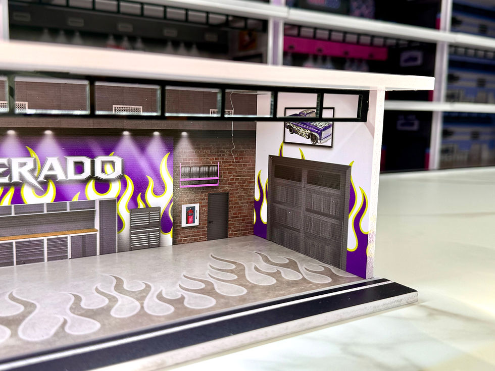 Thumbnail: Purple Flames 83 Chevy Silverado Theme LED Diorama Display