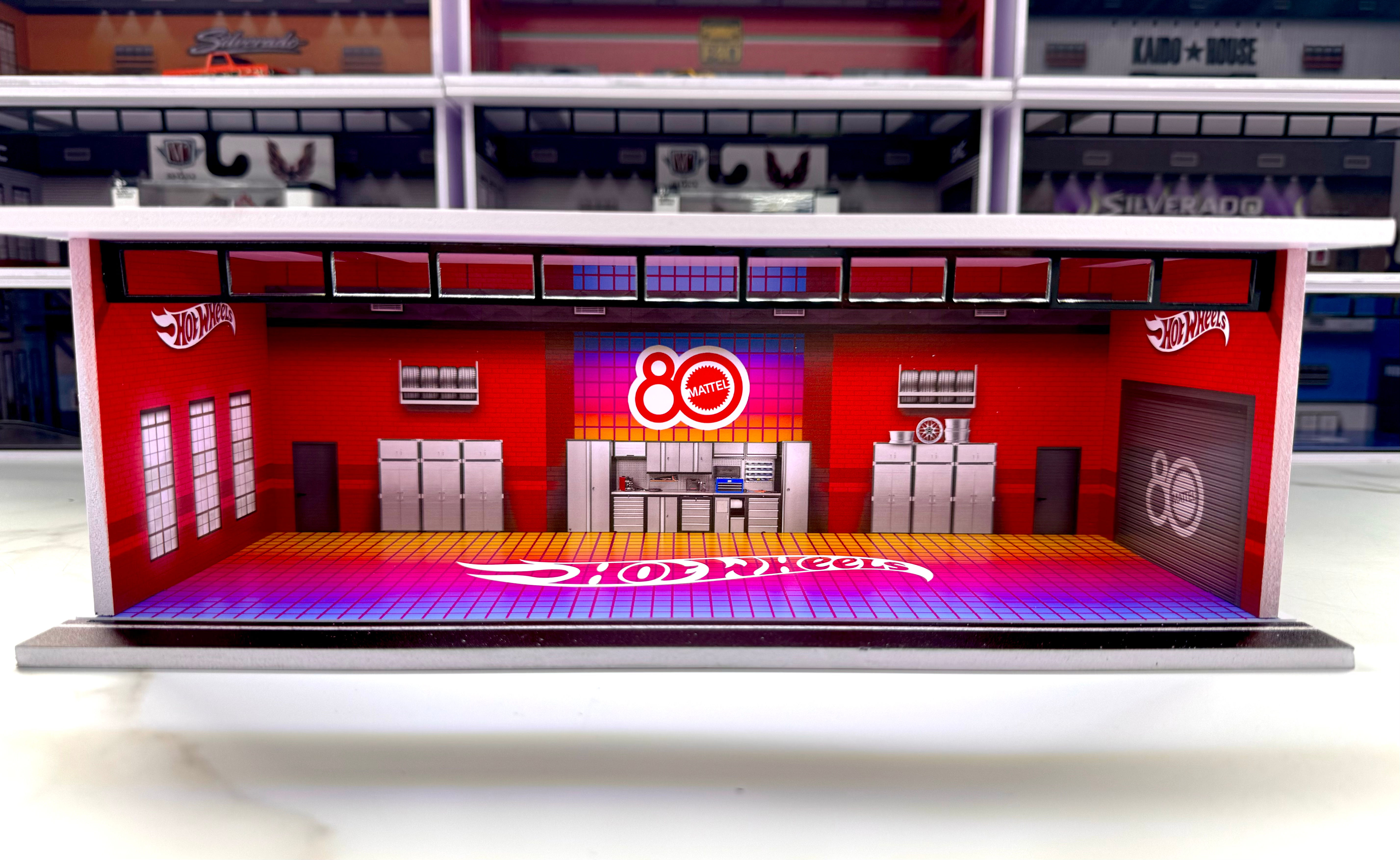 Hot Wheels 80th Anniversary Theme LED Diorama Display