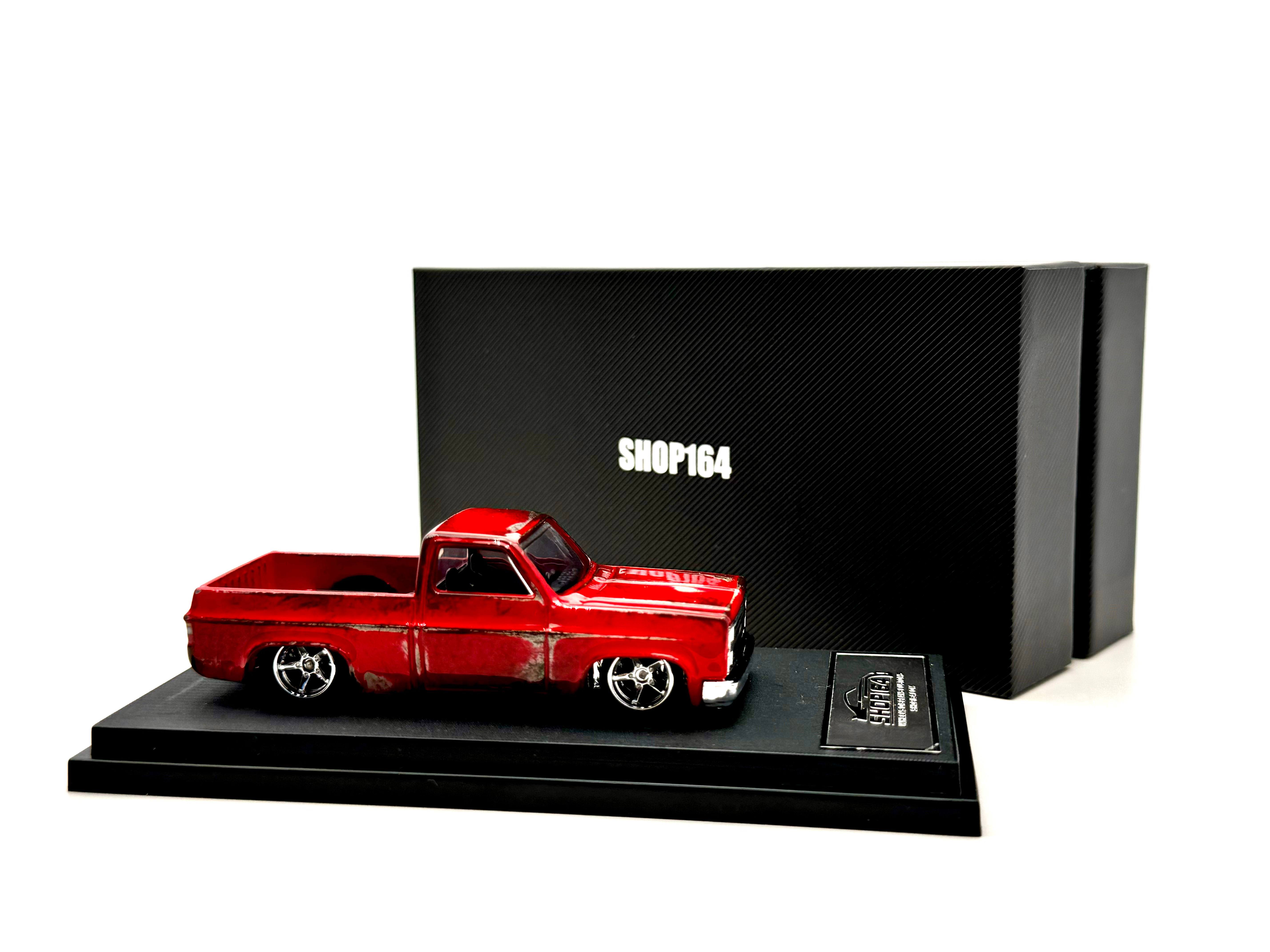 Fire Engine Red Patina 83 Chevy Silverado Custom Hot Wheels