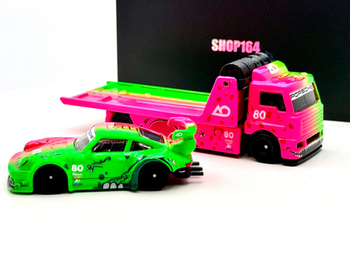 ホットウィール RWB Porsche 930+Rexy+R34 セット Rexy Roxy Split CHASE Porsche RWB Custom Hot Wheels Transport Set